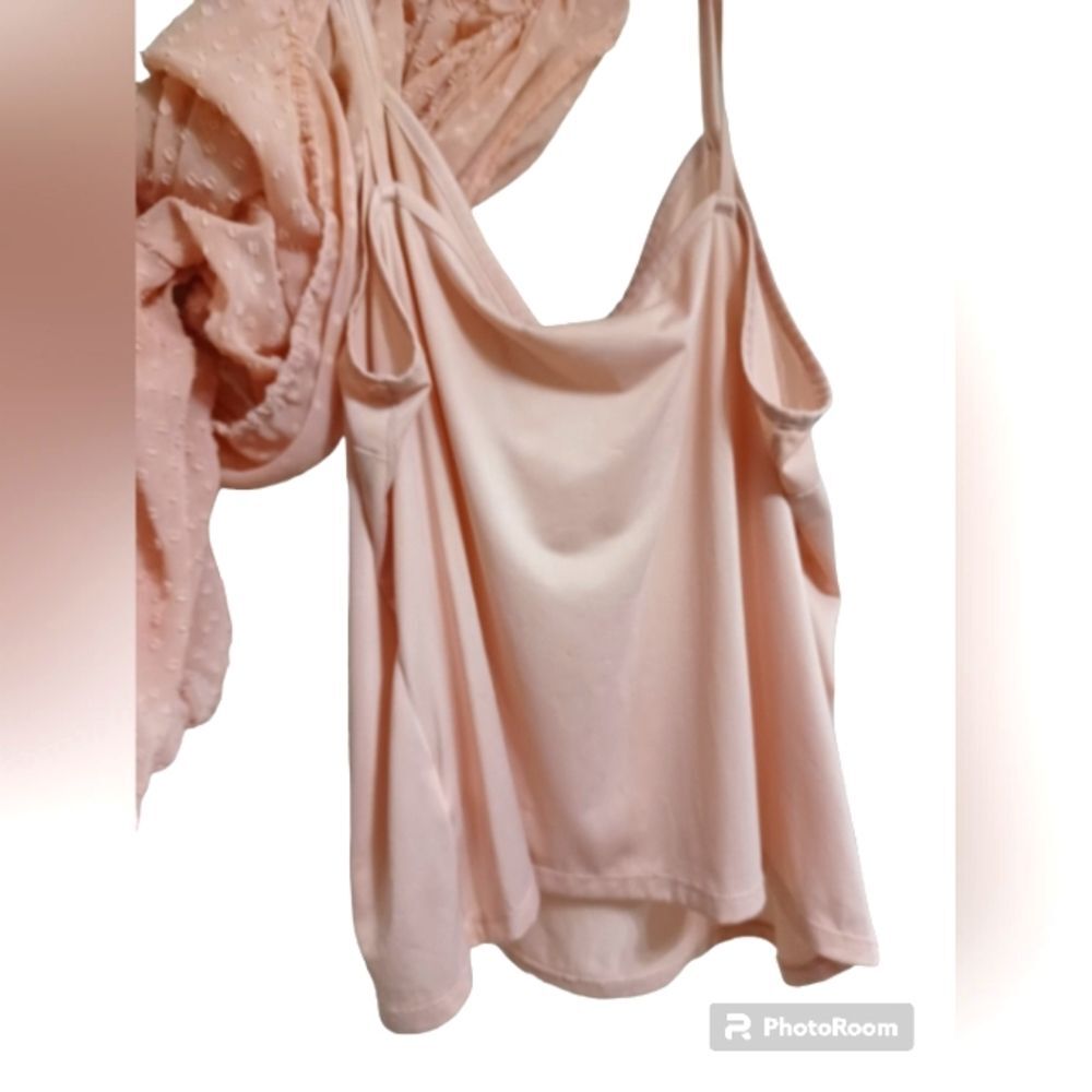 Liz Claiborne Pink Blouse with Built-in Tank Top Women's 1X - Picture 8 of 14